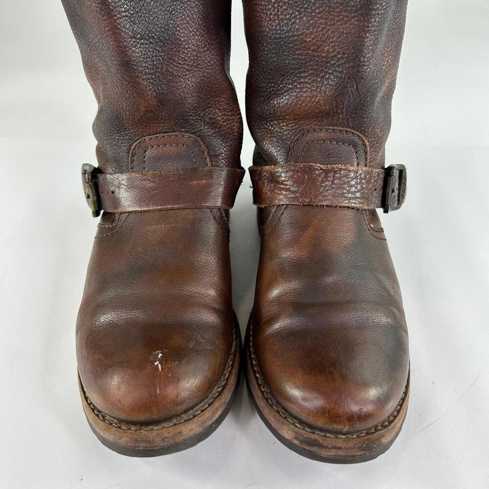 FRYE Veronica Slouch Women's Tall Boot US 7.5 B Leather Engineer Moto Boots - Picture 8 of 14